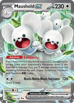 Pokemon TCG - SV04: Paradox Rift - Maushold ex - 155/182 - Holofoil