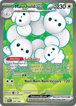 Pokemon TCG - SV04: Paradox Rift - Maushold ex - 233/182 - Holofoil