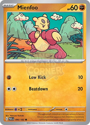 Pokemon TCG - SV04: Paradox Rift - Mienfoo - 096/182