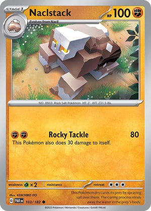 Pokemon TCG - SV04: Paradox Rift - Naclstack - 103/182 - Reverse Holofoil