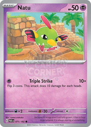 Pokemon TCG - SV04: Paradox Rift - Natu - 071/182 - Reverse Holofoil