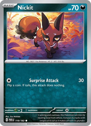 Pokemon TCG - SV04: Paradox Rift - Nickit - 119/182 - Reverse Holofoil