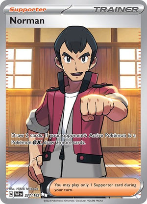 Pokemon TCG - SV04: Paradox Rift - Norman - 237/182 - Holofoil