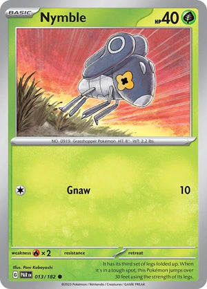 Pokemon TCG - SV04: Paradox Rift - Nymble - 013/182 - Reverse Holofoil