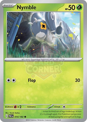 Pokemon TCG - SV04: Paradox Rift - Nymble - 014/182 - Reverse Holofoil