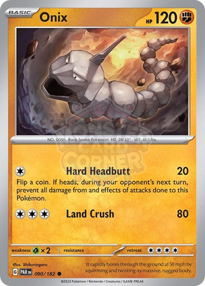 Pokemon TCG - SV04: Paradox Rift - Onix - 090/182