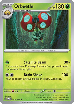 Pokemon TCG - SV04: Paradox Rift - Orbeetle - 012/182