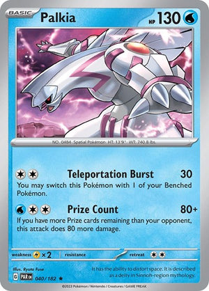 Pokemon TCG - SV04: Paradox Rift - Palkia - 040/182 - Holofoil