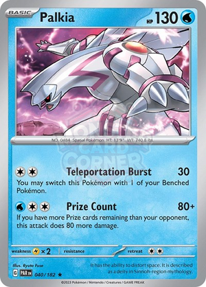 Pokemon TCG - SV04: Paradox Rift - Palkia - 040/182 - Reverse Holofoil