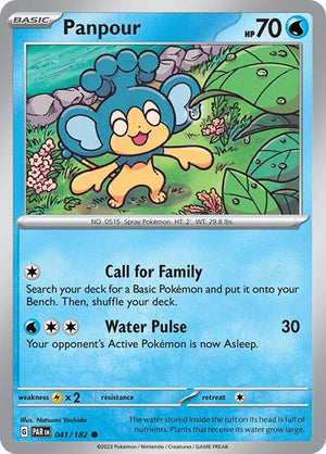 Pokemon TCG - SV04: Paradox Rift - Panpour - 041/182 - Reverse Holofoil