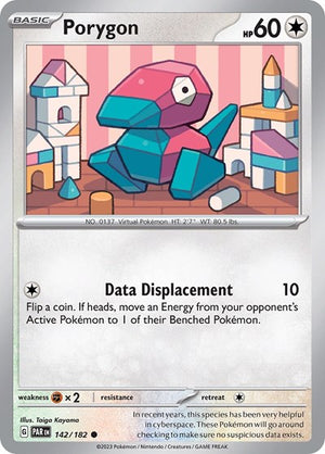 Pokemon TCG - SV04: Paradox Rift - Porygon - 142/182 - Reverse Holofoil