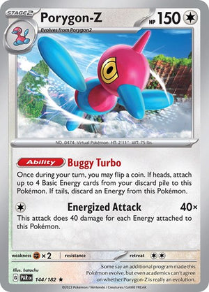 Pokemon TCG - SV04: Paradox Rift - Porygon-Z - 144/182 - Holofoil