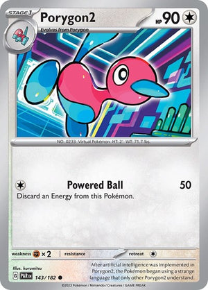 Pokemon TCG - SV04: Paradox Rift - Porygon2 - 143/182 - Reverse Holofoil