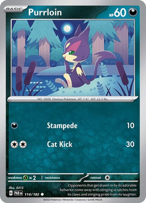 Pokemon TCG - SV04: Paradox Rift - Purrloin - 114/182