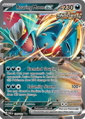 Pokemon TCG - SV04: Paradox Rift - Roaring Moon ex - 124/182 - Holofoil