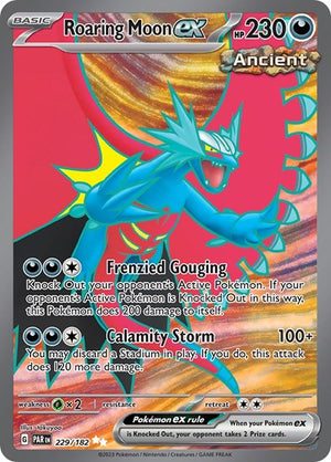 Pokemon TCG - SV04: Paradox Rift - Roaring Moon ex - 229/182 - Holofoil