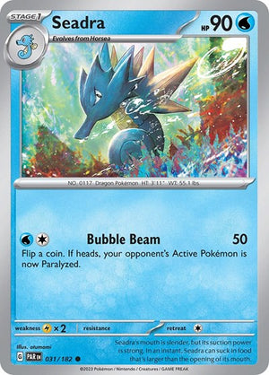 Pokemon TCG - SV04: Paradox Rift - Seadra - 031/182 - Reverse Holofoil