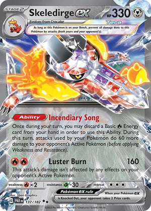 Pokemon TCG - SV04: Paradox Rift - Skeledirge ex - 137/182 - Holofoil