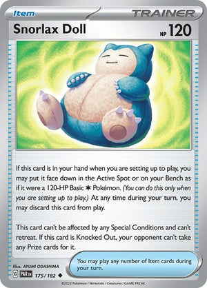 Pokemon TCG - SV04: Paradox Rift - Snorlax Doll - 175/182