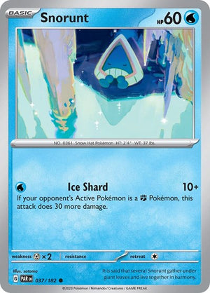 Pokemon TCG - SV04: Paradox Rift - Snorunt - 037/182