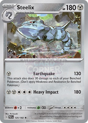 Pokemon TCG - SV04: Paradox Rift - Steelix - 125/182 - Holofoil