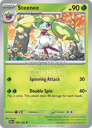 Pokemon TCG - SV04: Paradox Rift - Steenee - 009/182 - Reverse Holofoil
