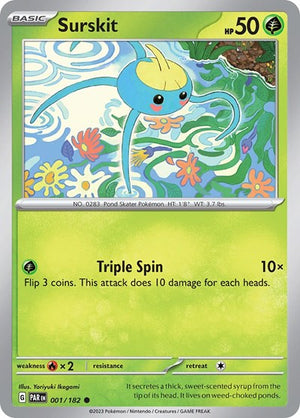 Pokemon TCG - SV04: Paradox Rift - Surskit - 001/182