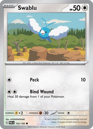 Pokemon TCG - SV04: Paradox Rift - Swablu - 152/182