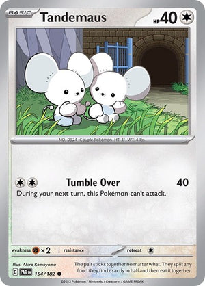 Pokemon TCG - SV04: Paradox Rift - Tandemaus - 154/182 - Reverse Holofoil