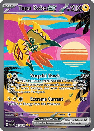 Pokemon TCG - SV04: Paradox Rift - Tapu Koko ex - 247/182 - Holofoil