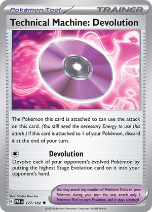Pokemon TCG - SV04: Paradox Rift - Technical Machine: Devolution - 177/182 - Reverse Holofoil