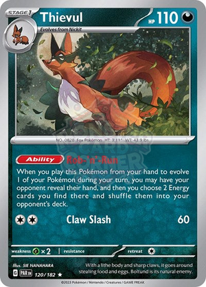 Pokemon TCG - SV04: Paradox Rift - Thievul - 120/182 - Reverse Holofoil