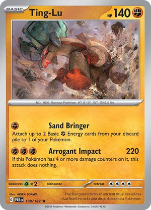 Pokemon TCG - SV04: Paradox Rift - Ting-Lu - 109/182 - Reverse Holofoil