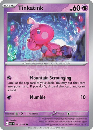 Pokemon TCG - SV04: Paradox Rift - Tinkatink - 082/182 - Reverse Holofoil