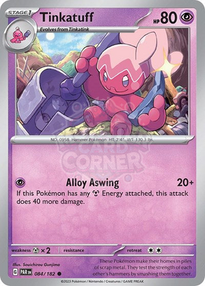 Pokemon TCG - SV04: Paradox Rift - Tinkatuff - 084/182 - Reverse Holofoil