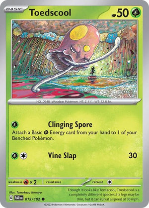 Pokemon TCG - SV04: Paradox Rift - Toedscool - 015/182