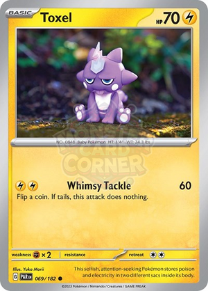 Pokemon TCG - SV04: Paradox Rift - Toxel - 069/182 - Reverse Holofoil