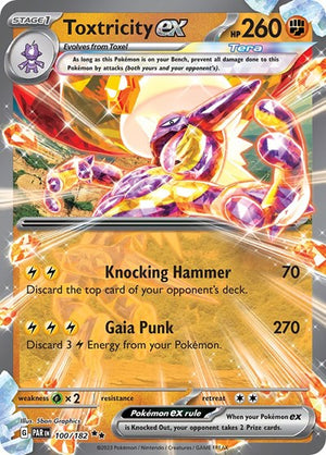 Pokemon TCG - SV04: Paradox Rift - Toxtricity ex - 100/182 - Holofoil