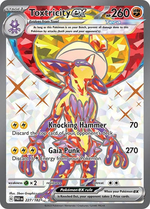 Pokemon TCG - SV04: Paradox Rift - Toxtricity ex - 227/182 - Holofoil