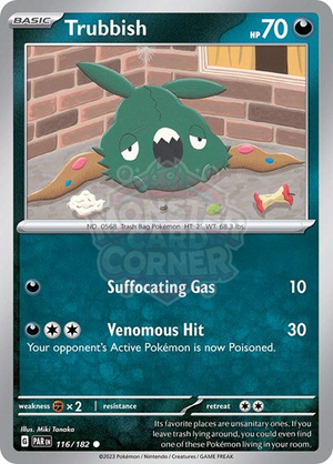 Pokemon TCG - SV04: Paradox Rift - Trubbish - 116/182 - Reverse Holofoil