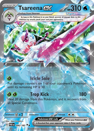 Pokemon TCG - SV04: Paradox Rift - Tsareena ex - 046/182 - Holofoil