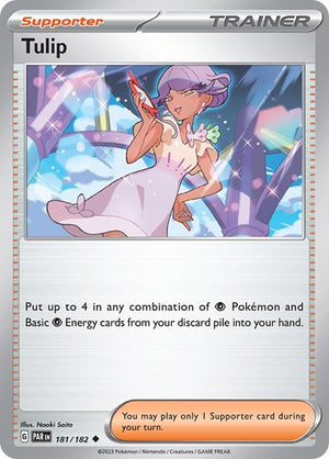 Pokemon TCG - SV04: Paradox Rift - Tulip - 181/182 - Reverse Holofoil