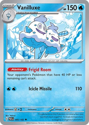 Pokemon TCG - SV04: Paradox Rift - Vanilluxe - 045/182