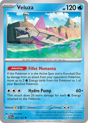 Pokemon TCG - SV04: Paradox Rift - Veluza - 054/182 - Reverse Holofoil