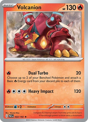 Pokemon TCG - SV04: Paradox Rift - Volcanion - 022/182 - Reverse Holofoil