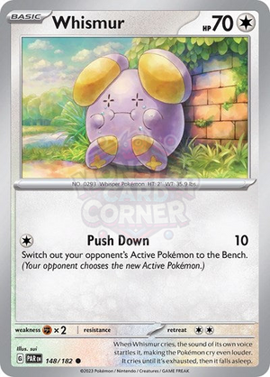 Pokemon TCG - SV04: Paradox Rift - Whismur - 148/182 - Reverse Holofoil