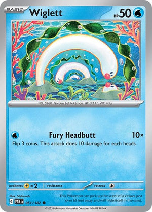 Pokemon TCG - SV04: Paradox Rift - Wiglett - 051/182 - Reverse Holofoil