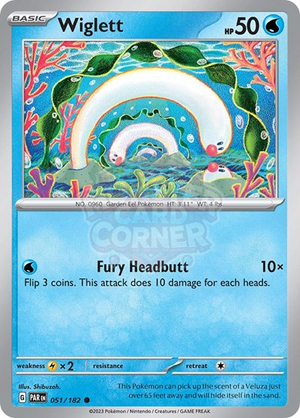 Pokemon TCG - SV04: Paradox Rift - Wiglett - 051/182