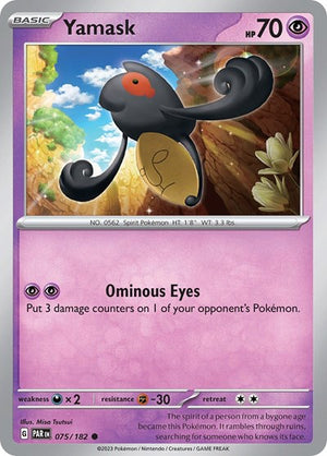 Pokemon TCG - SV04: Paradox Rift - Yamask - 075/182 - Reverse Holofoil