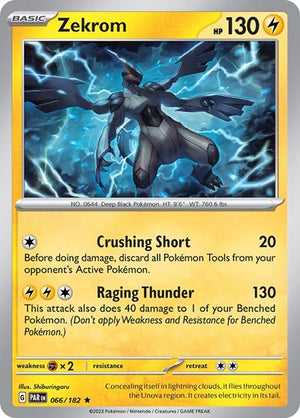 Pokemon TCG - SV04: Paradox Rift - Zekrom - 066/182 - Holofoil